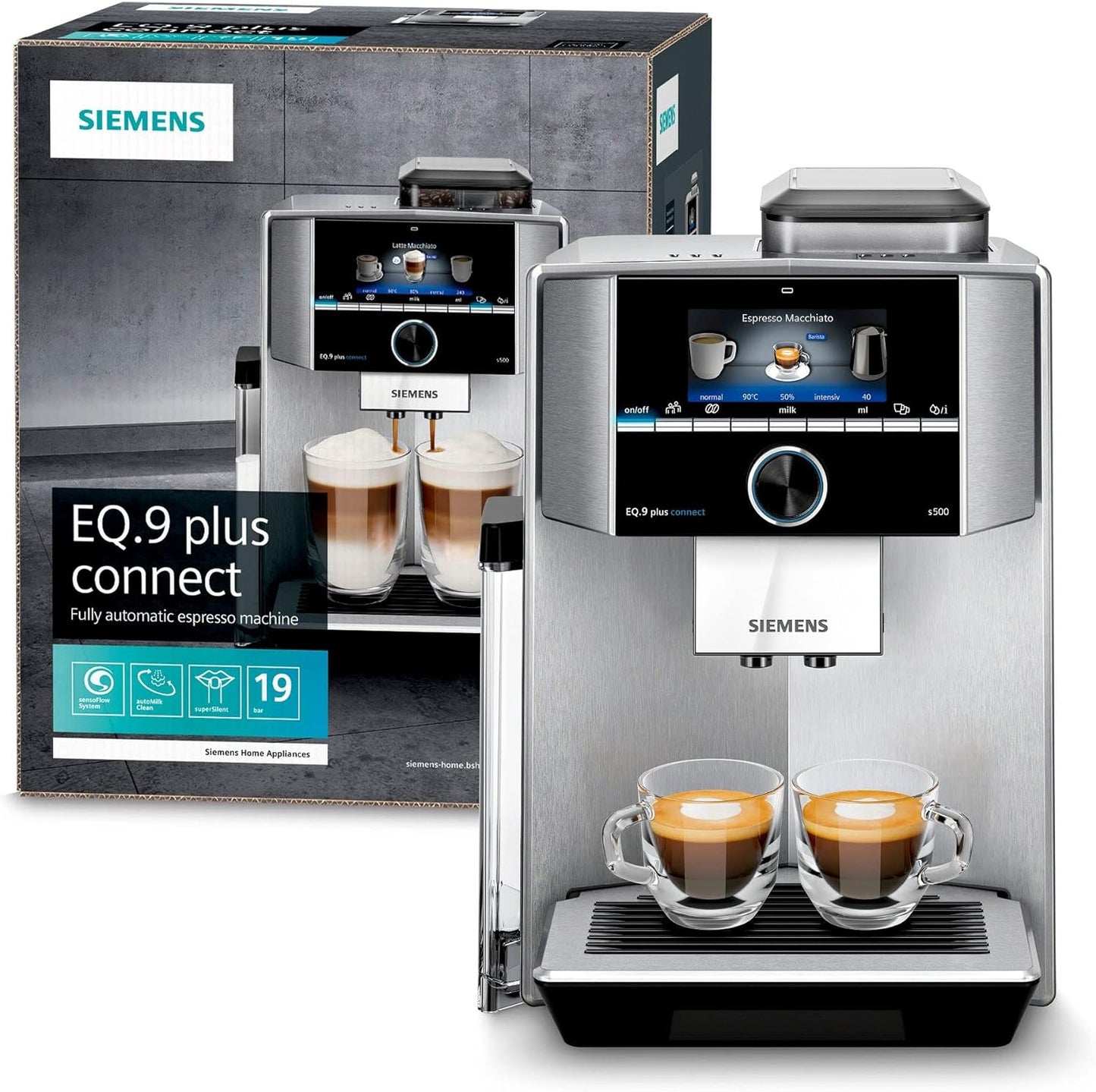 Siemens EQ.9 plus connect s500 (TI9558X1DE) inkl. MAROMAS Kaffeebohnen Probierpack